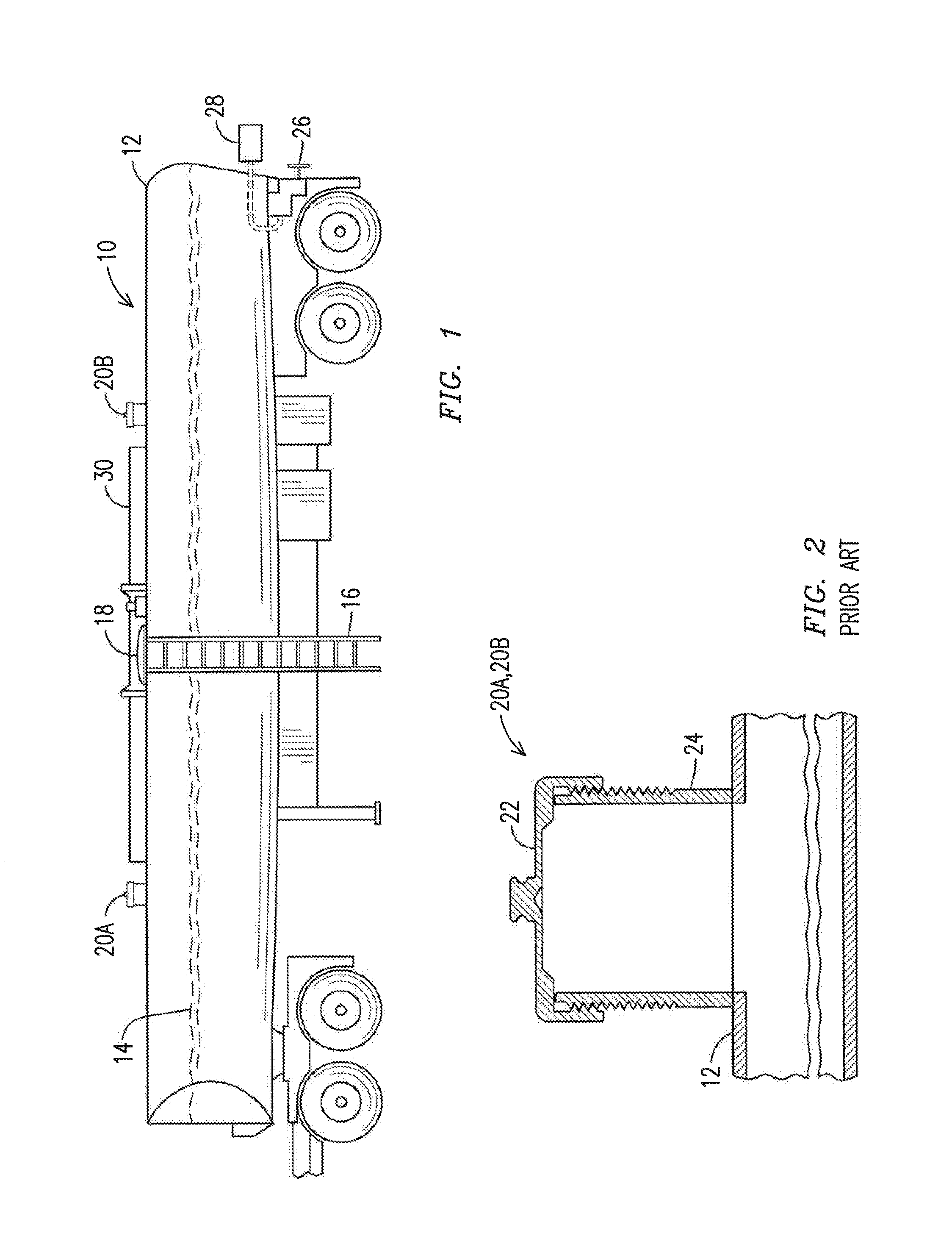 Remotely operable cap assembly for a tanker trailer