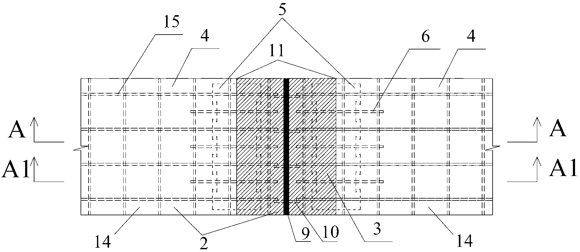 Steel-fiber concrete combined bridge deck structure with reinforced joints and construction method of steel-fiber concrete combined bridge deck structure