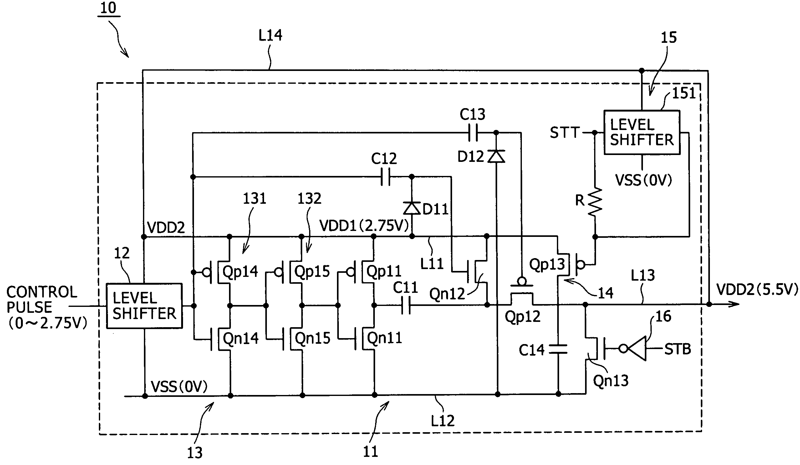 Power supply voltage converting circuit, method for controlling the same, display device, and mobile terminal