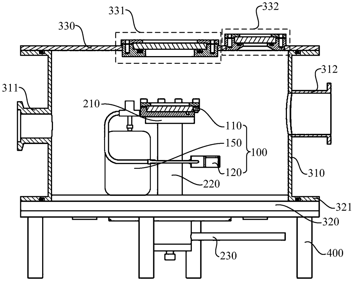 Visual experimental device for low-temperature fluid condensation and flow