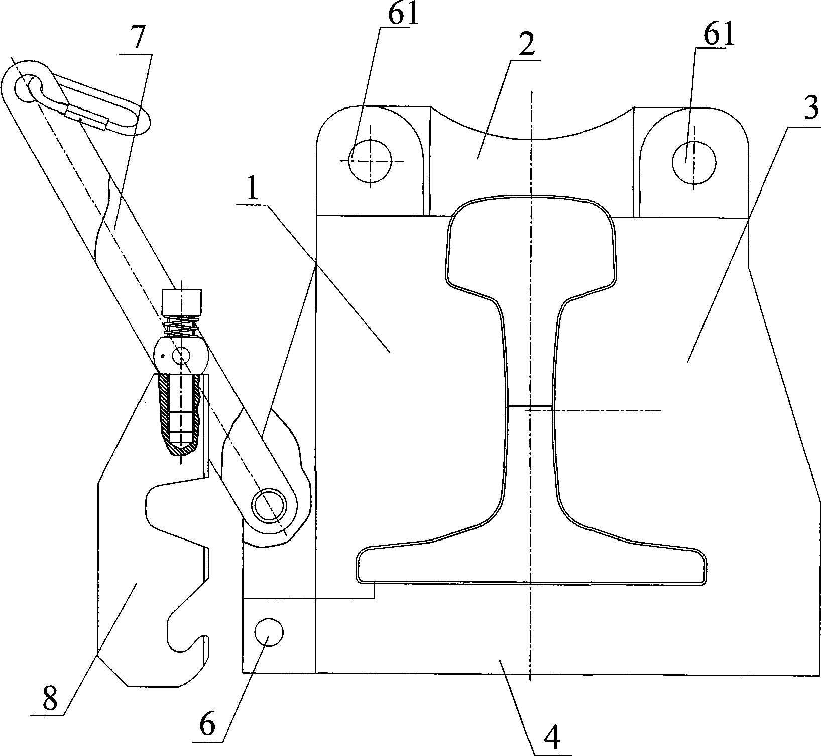 Tumour-pulling knife for removing steel rail welding beading