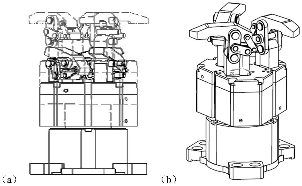 Indexable lifting type hydraulic clamping device