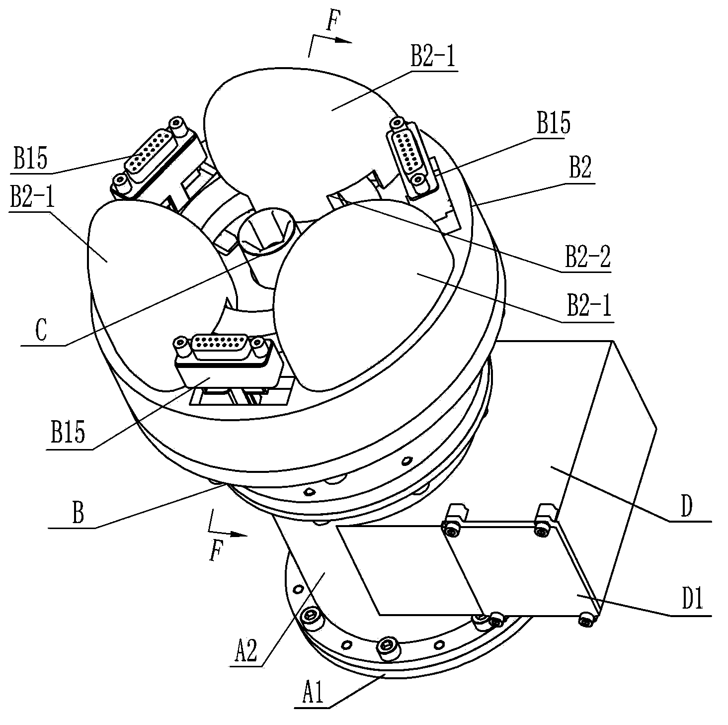 Tool replacing device for tail end of space robot