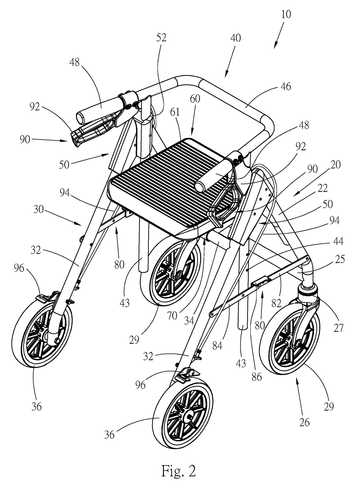 Foldable walker device