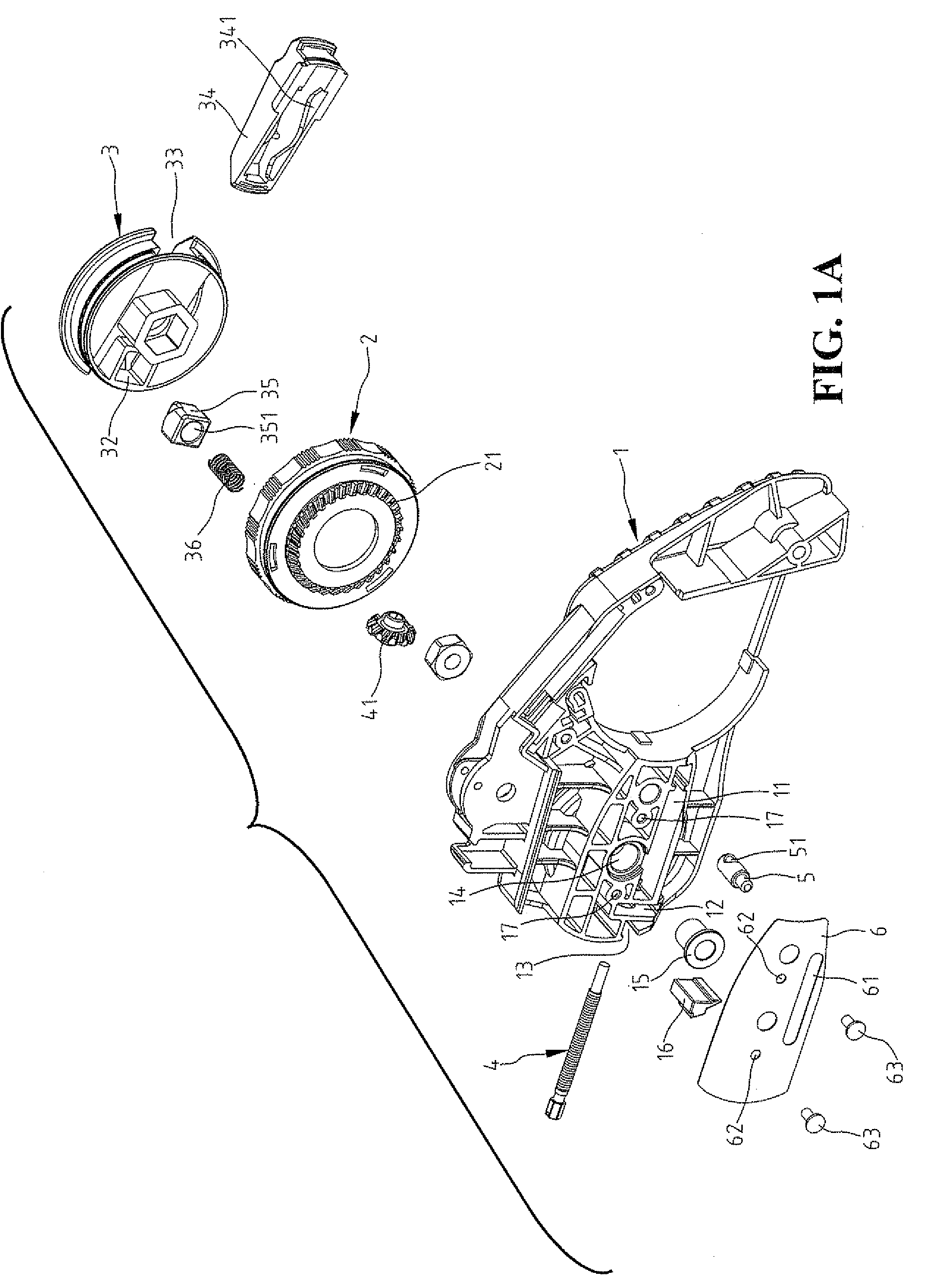 Keyless adjusting mechanism for chain saw