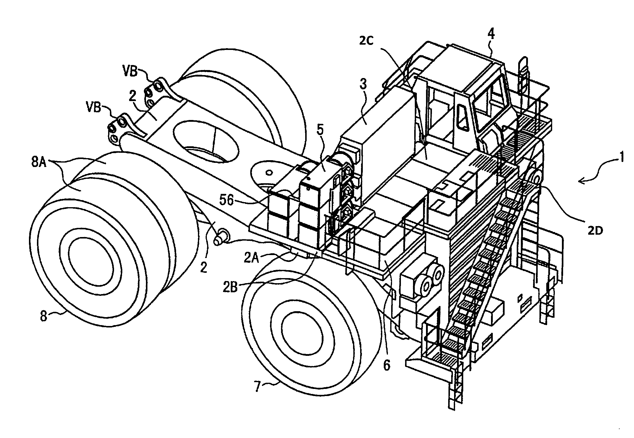 Electrically-driven dump truck