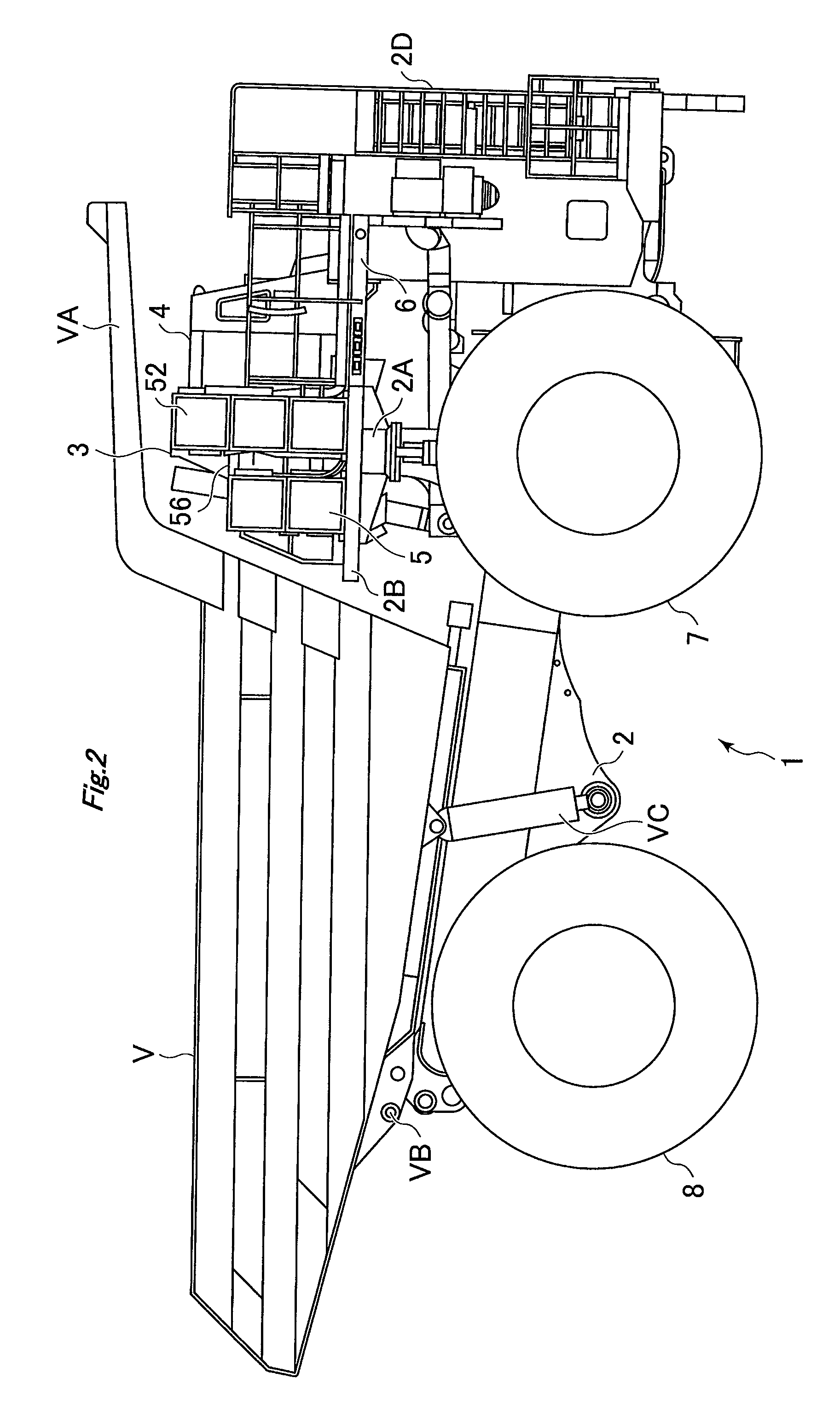 Electrically-driven dump truck