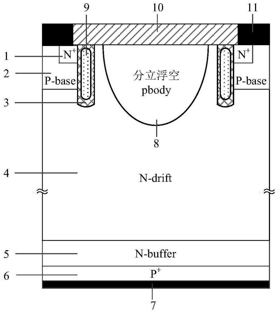 An igbt device with mos controlled hole pathway