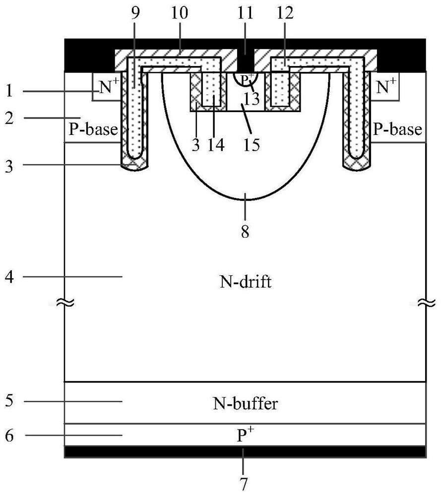 An igbt device with mos controlled hole pathway