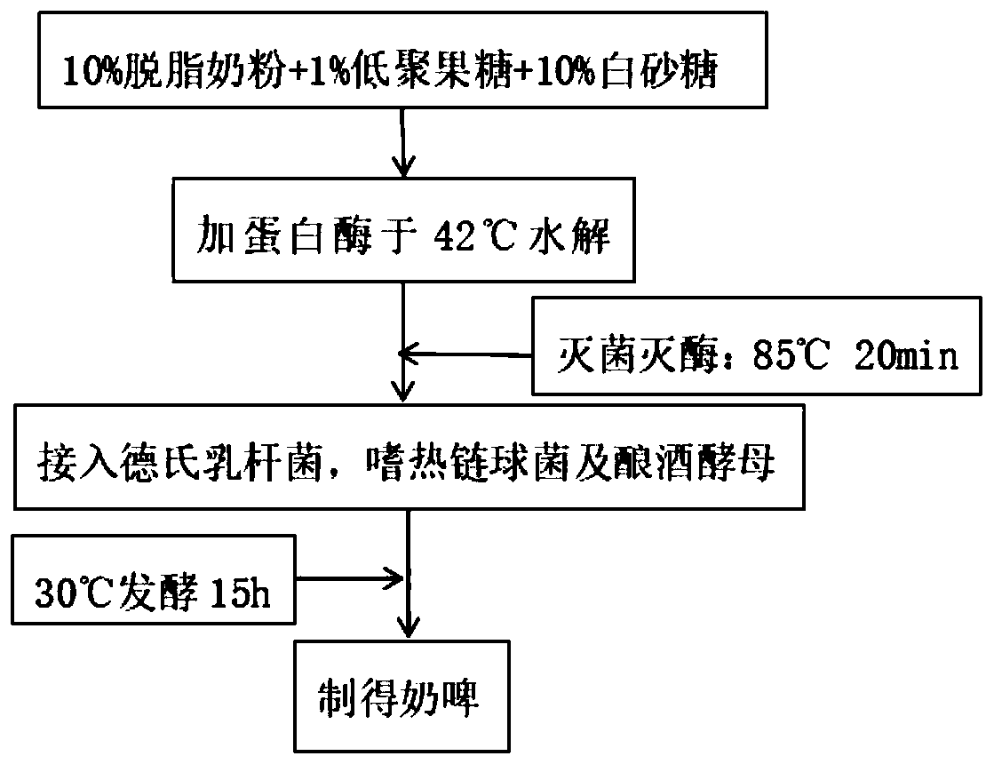 Milk-beer beverage and preparation method thereof