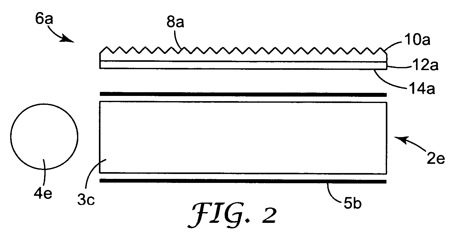 Optical film having a structured surface with concave pyramid-shaped structures