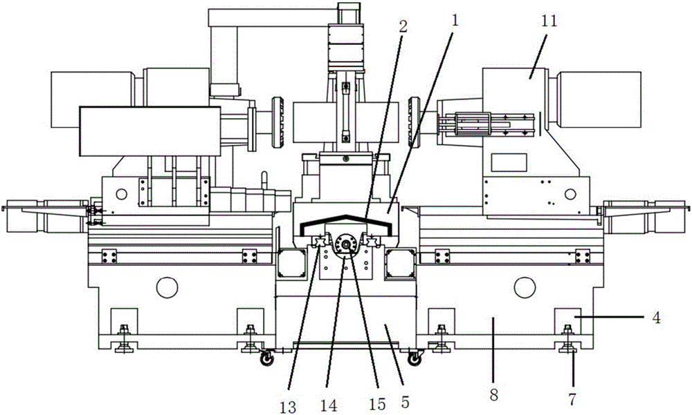 Supporting structure for double-head milling machine