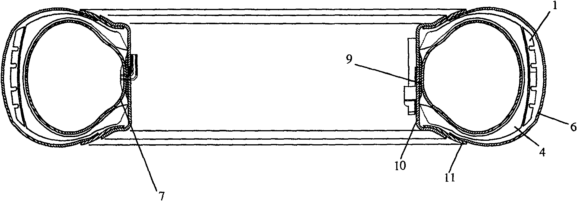 Novel prevulcanized tire tread rubber and its application method