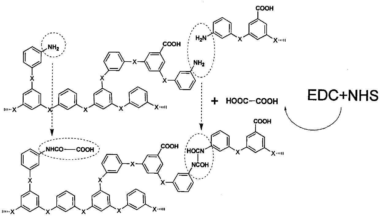 Asymmetric oxidation-resistant permeable membrane and preparation method thereof