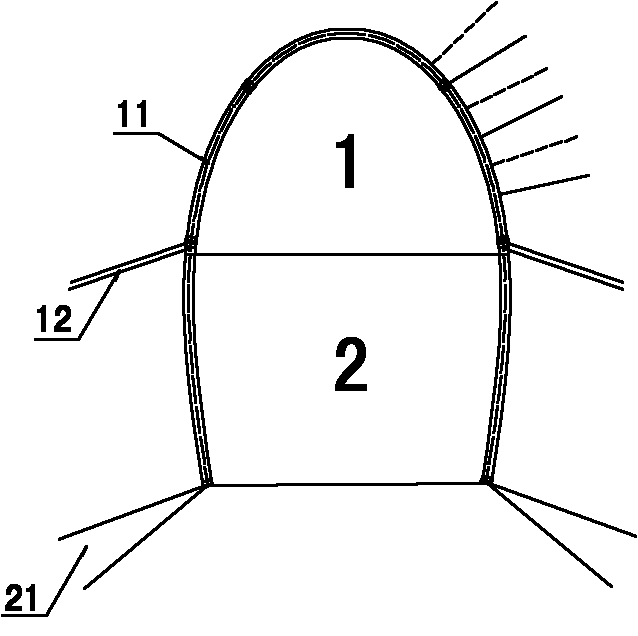 Construction method of large-span asymmetrical double-arch railway tunnel under terrain bias pressure condition