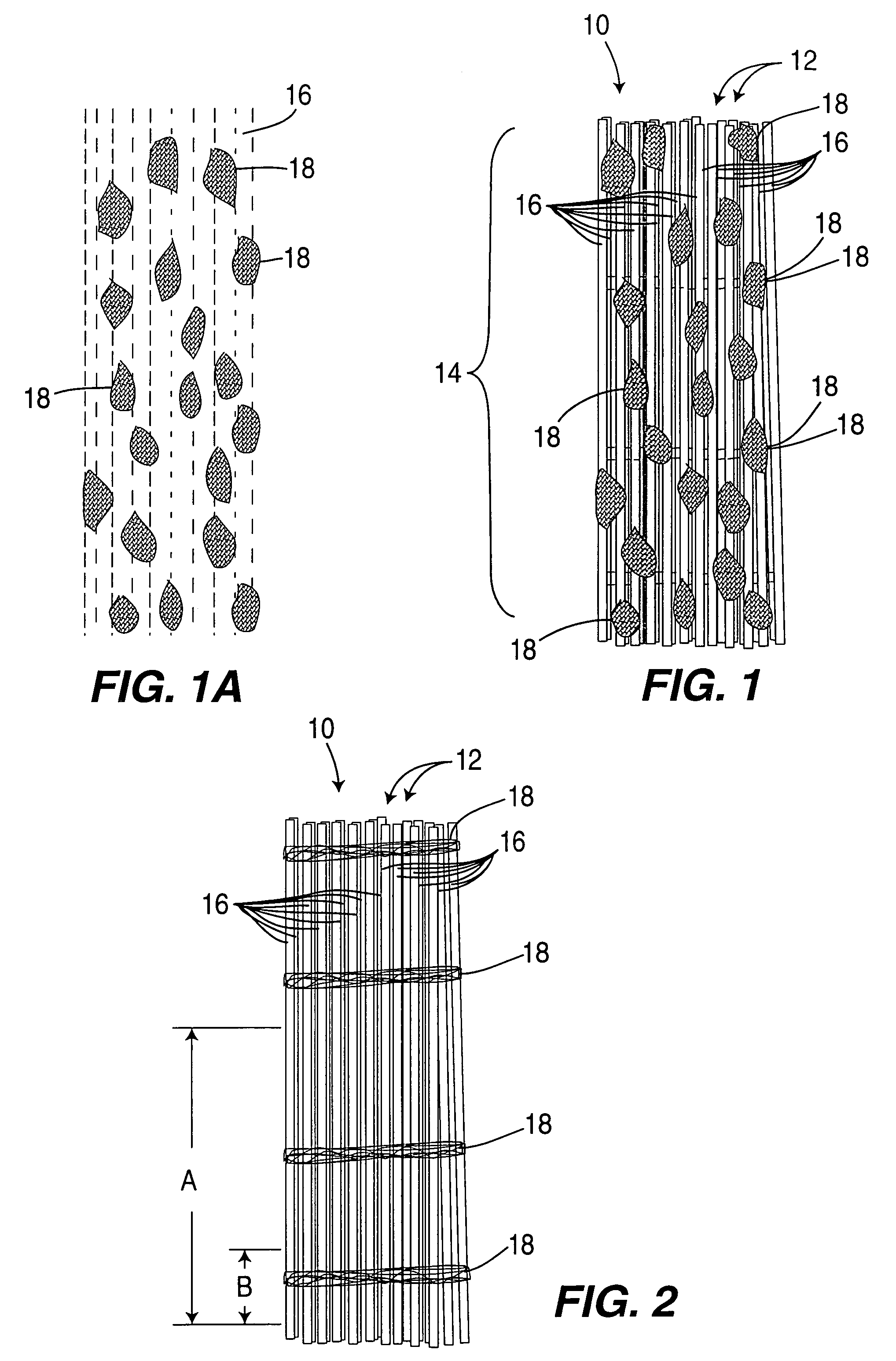 Flexible fabric from fibrous web and discontinuous domain matrix