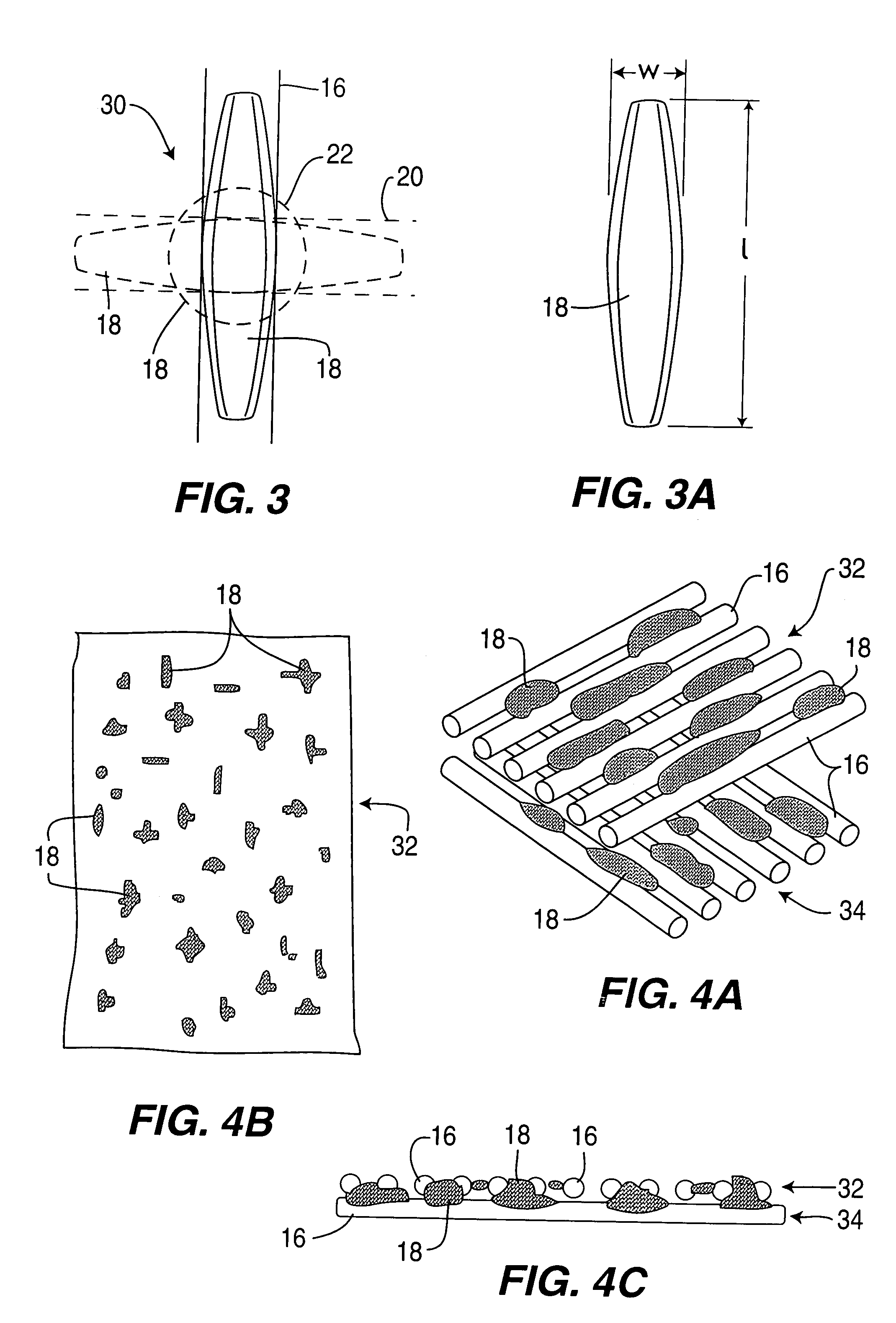 Flexible fabric from fibrous web and discontinuous domain matrix