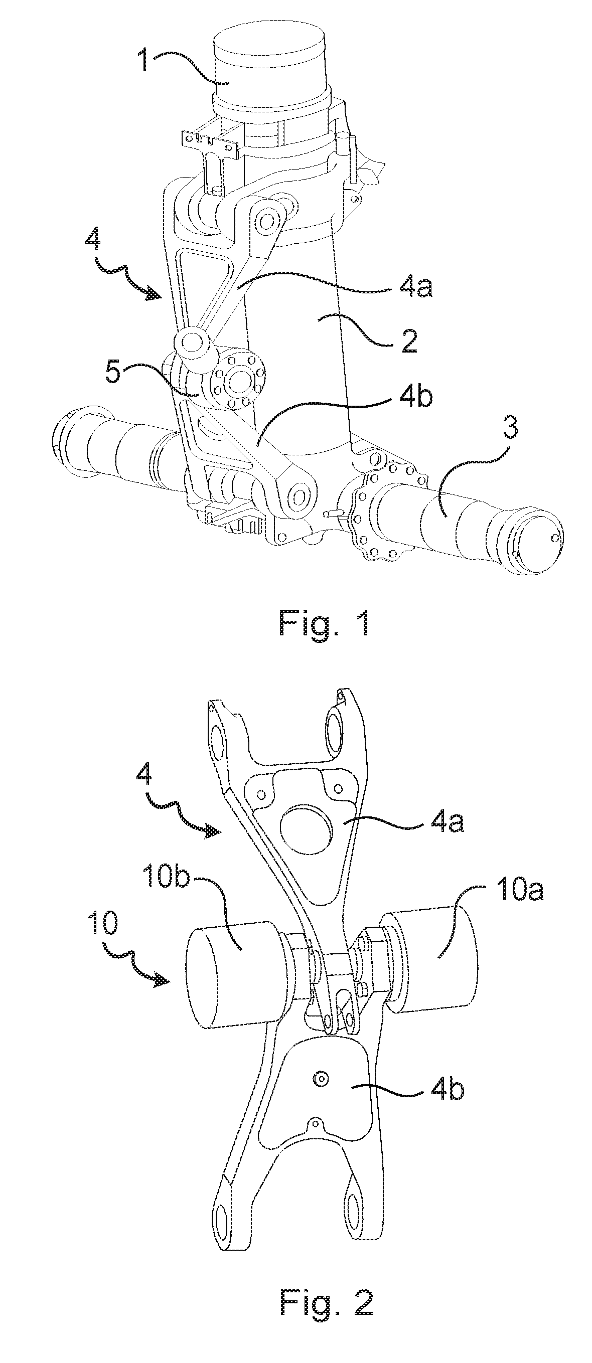 Aircraft undercarriage fitted with a shimmy-attenuator device