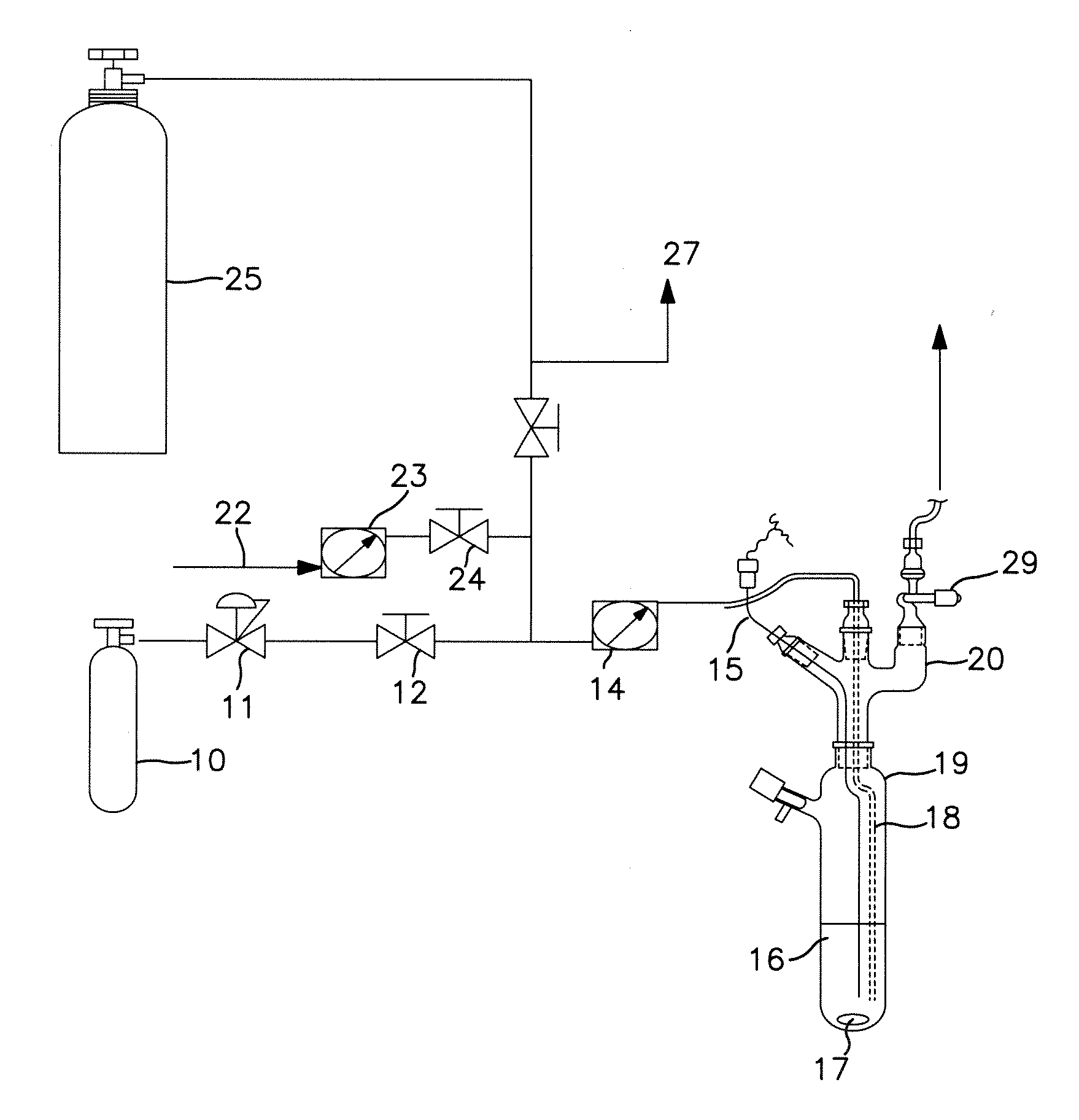 Apparatus and method for the condensed phase production of trisilylamine