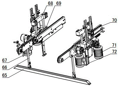 Tile stacking device and tile stacking and palletizing device