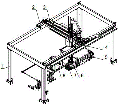 Tile stacking device and tile stacking and palletizing device