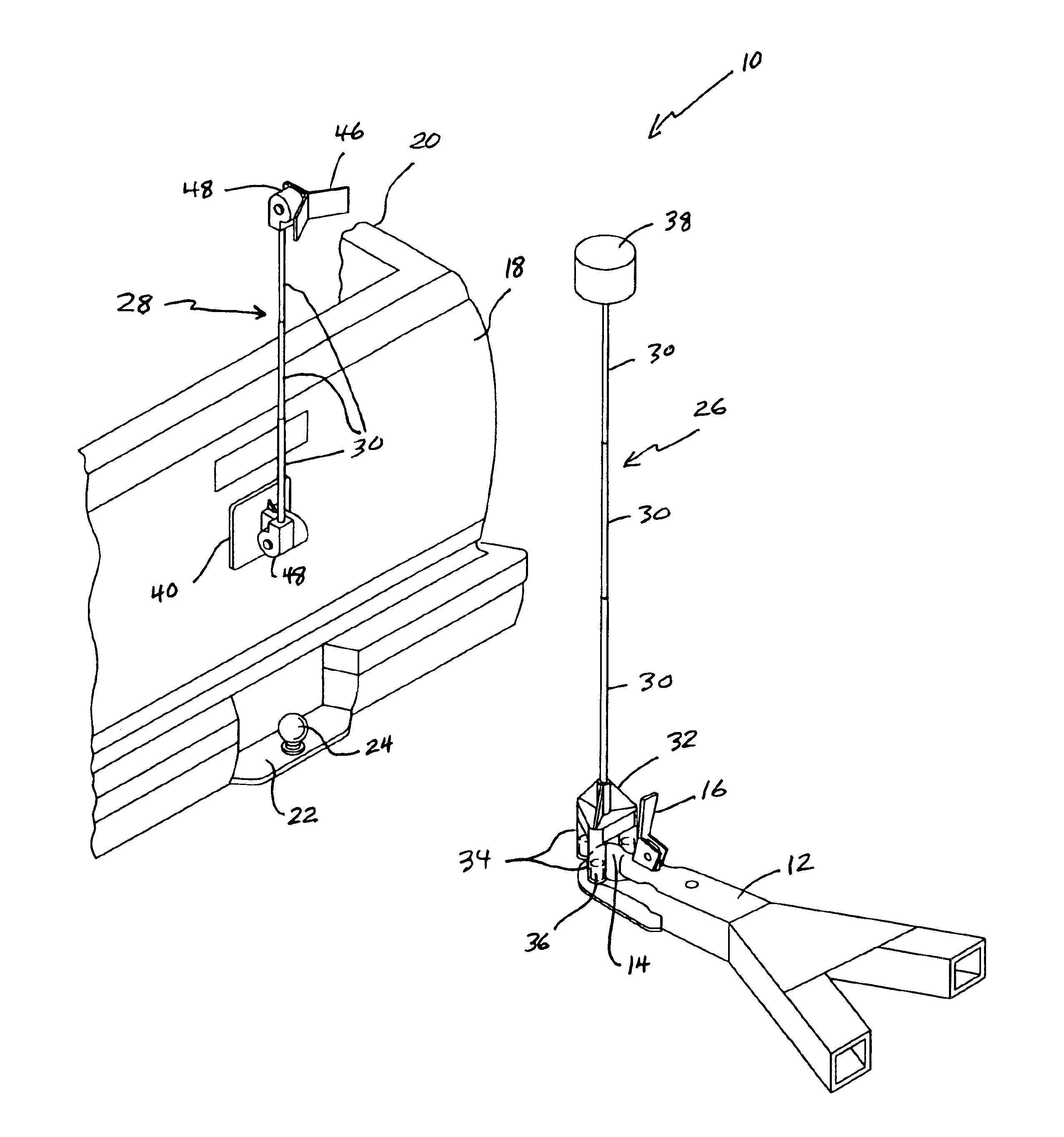 Alignment guide for a trailer hitch