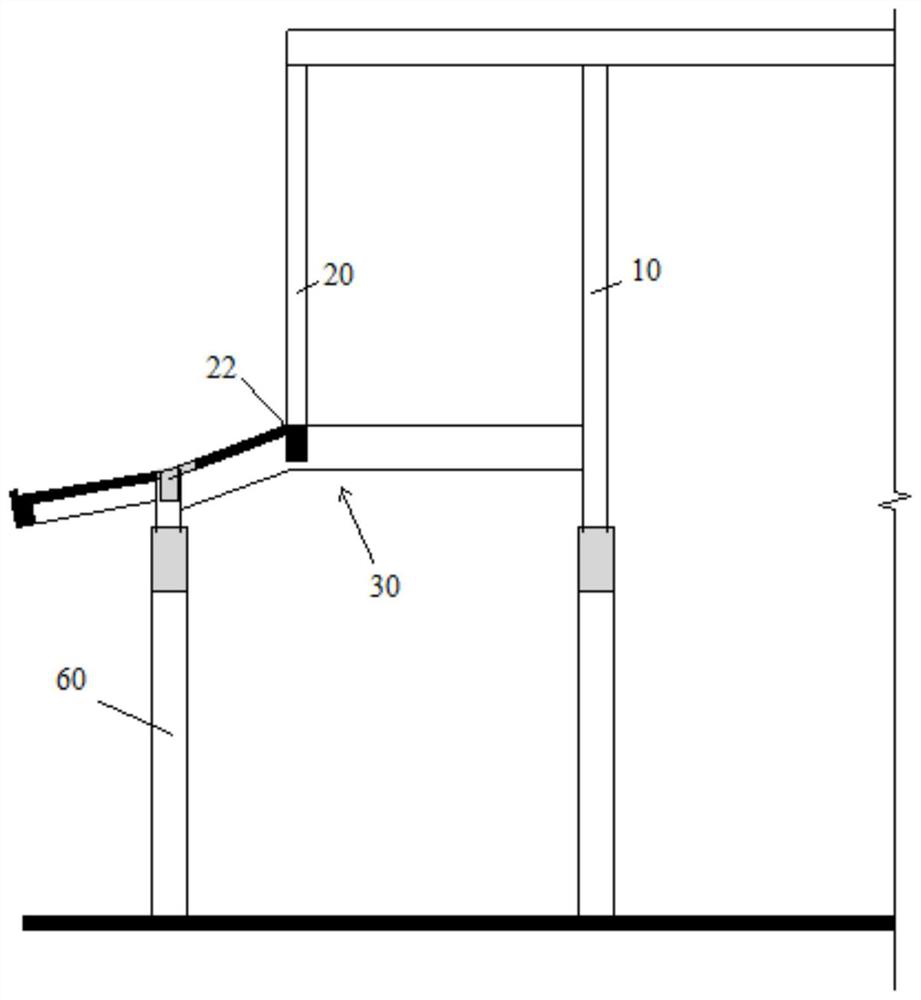 Large-span antique gable and hip roof structure