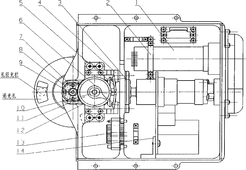 Aerial photograph central type shutter mechanism