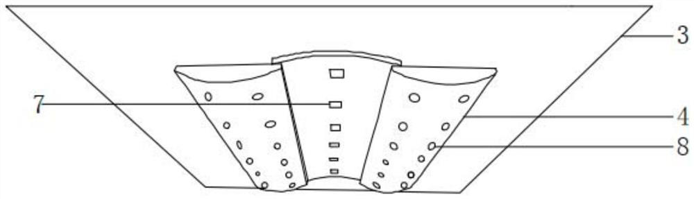 Integrated laminated special-shaped wooden suspended ceiling design structure