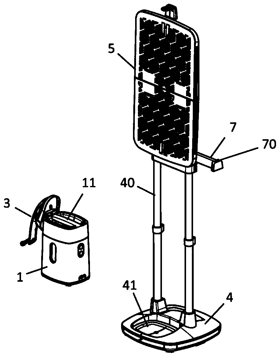 Steam ironing device