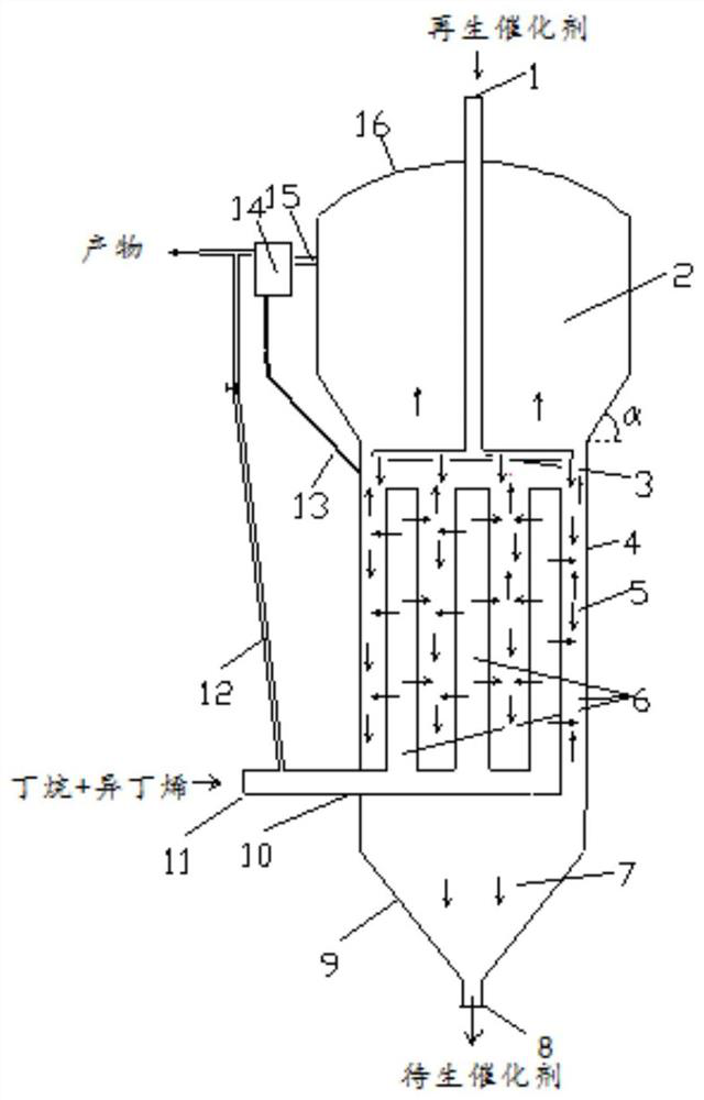 A moving bed reactor, solid acid alkylation reaction system and solid acid alkylation reaction method