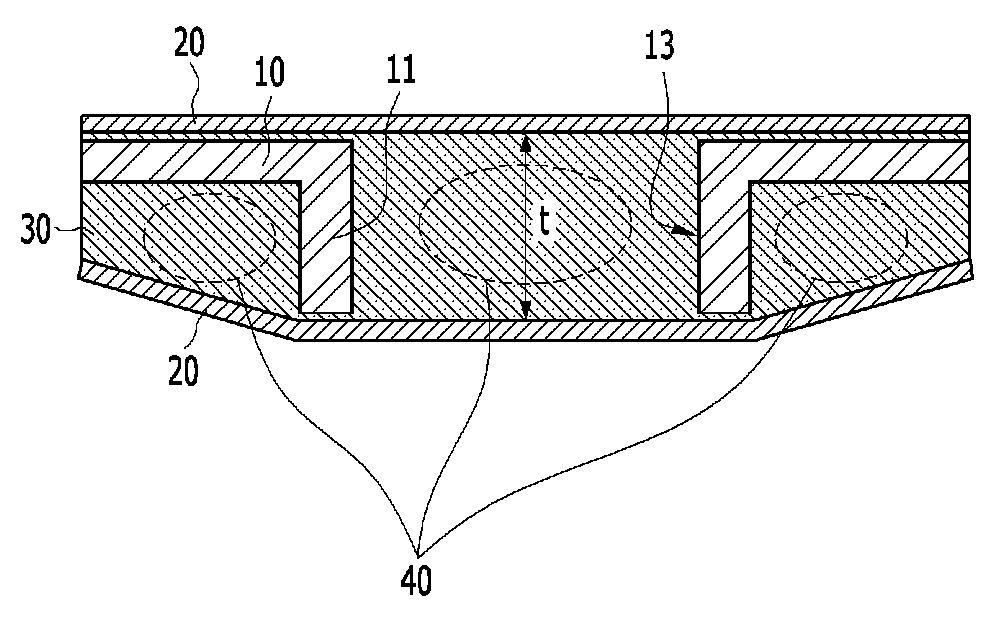 Composite material with insert-molded attachment steel