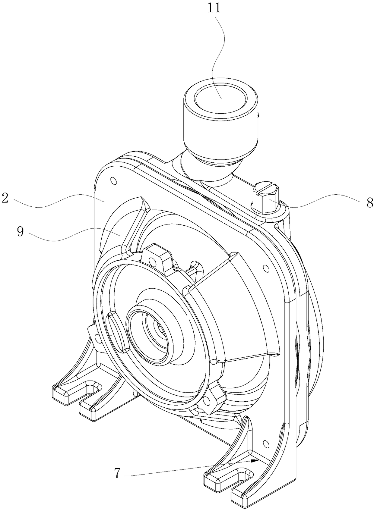 Centrifugal pump enclosed impeller