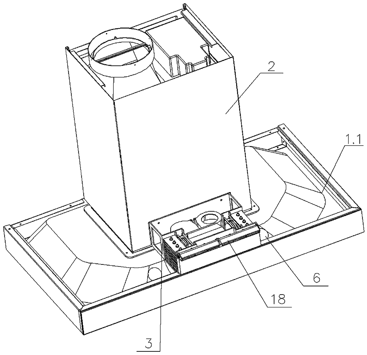 Range hood with cooling function