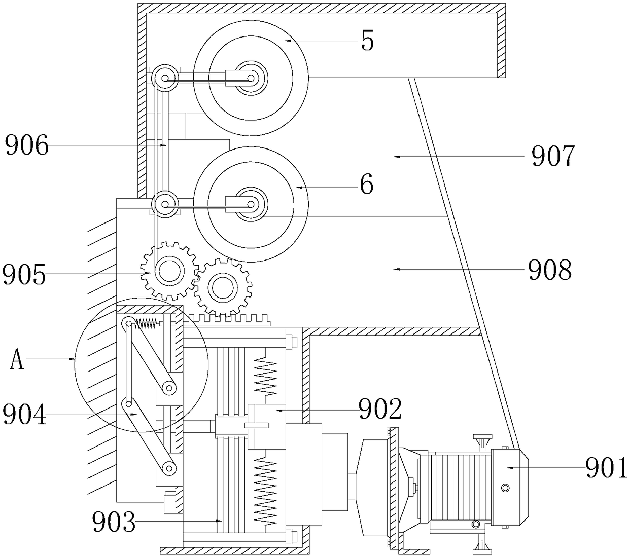 Wood mechanical processing device with high visuality