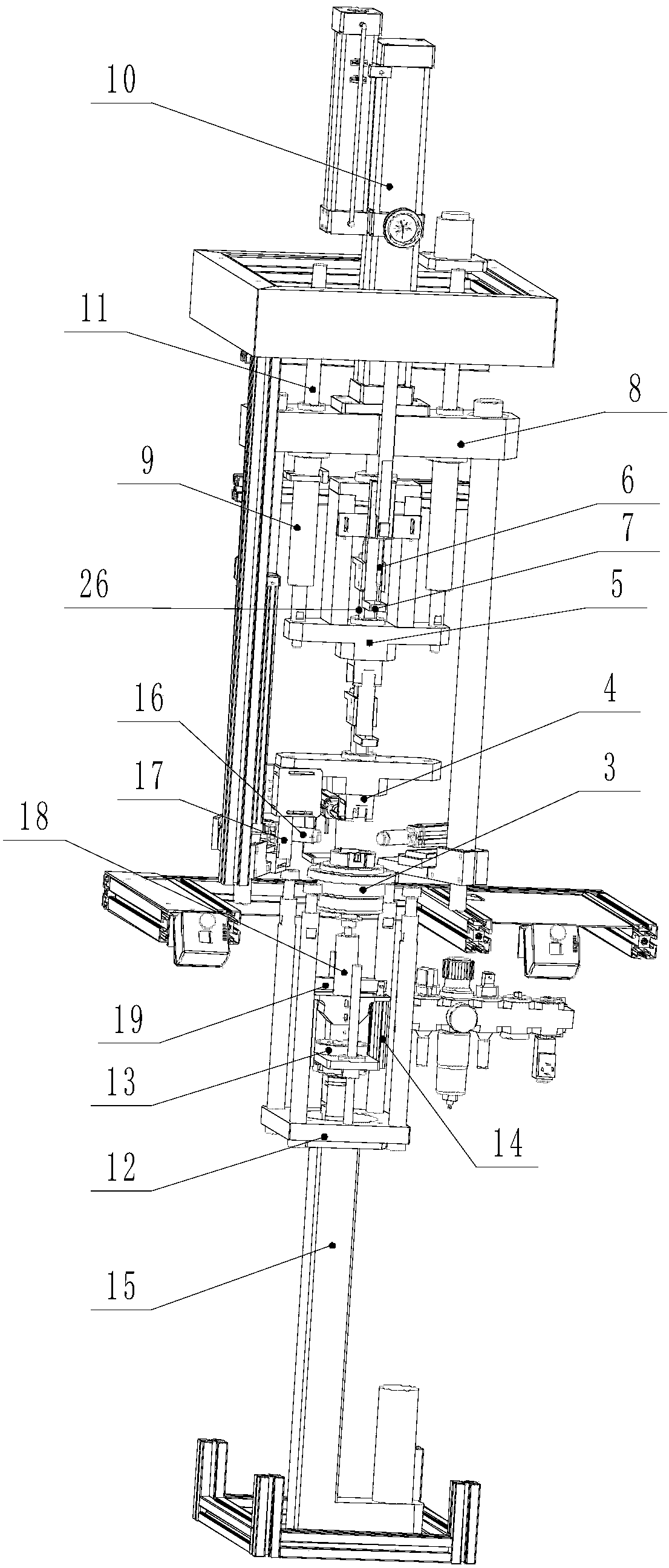 A motor rotor axial clearance adjustment machine