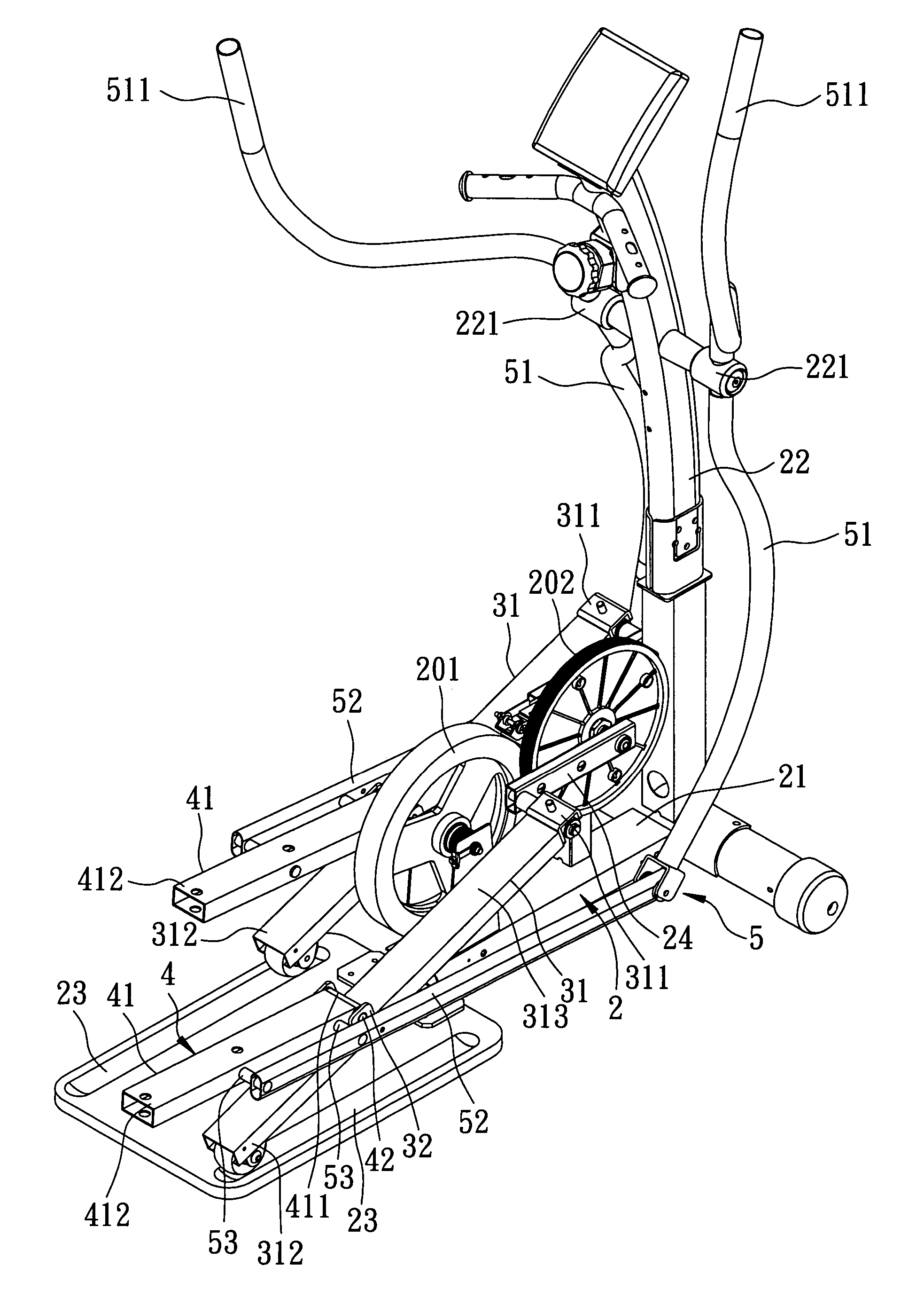 Elliptical exercise machine