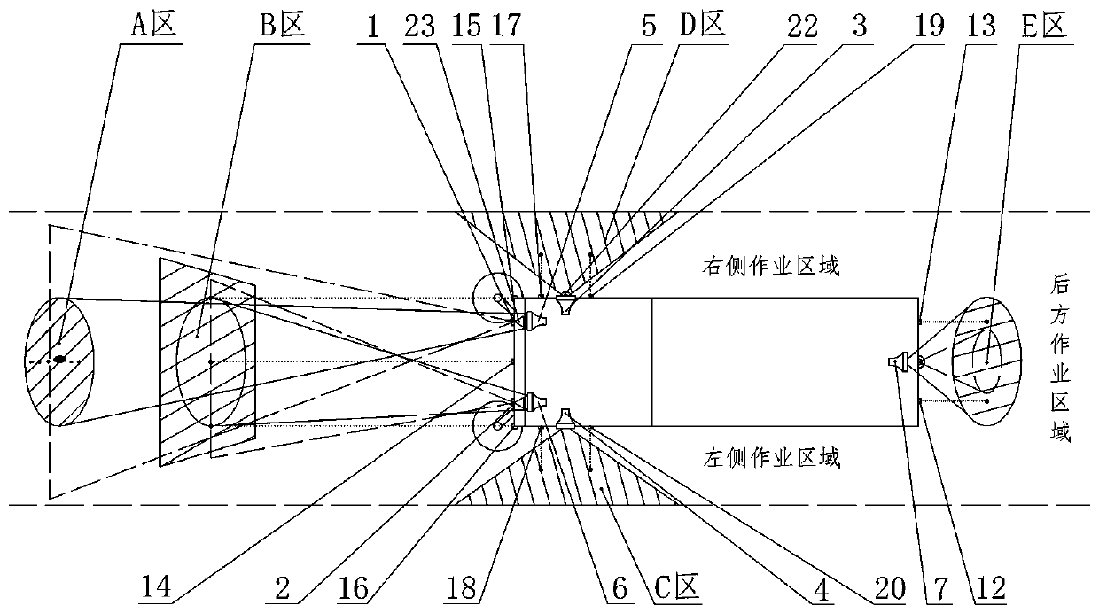 Sweeping vehicle intellectualized auxiliary operation illumination system and control method