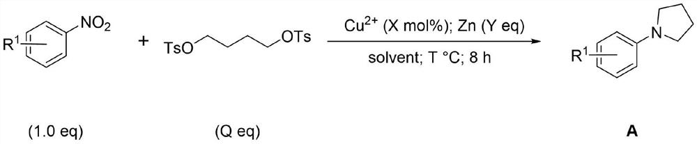 Synthesis method of 1-phenylpyrrolidine