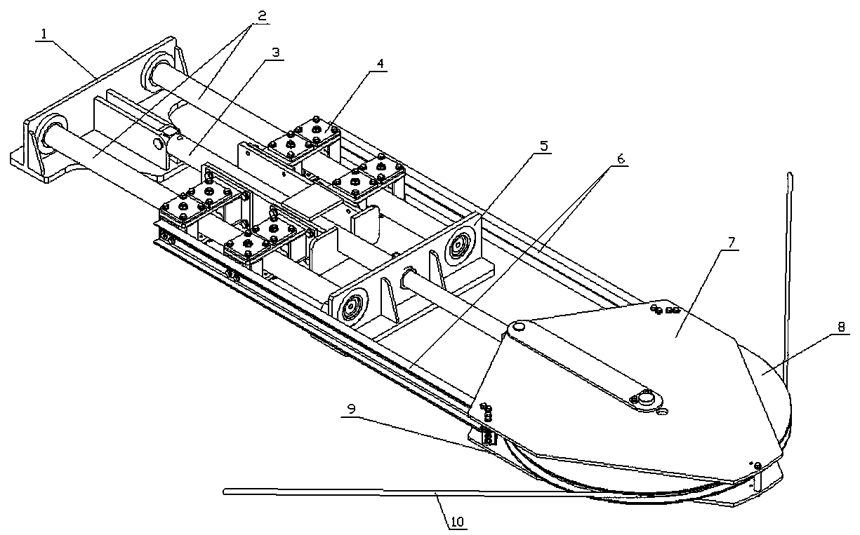 Cable self-adaptive buffering device for sudden load