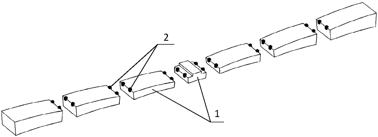 Structuring and constructing method for segment prefabricated spliced concrete arch bridge