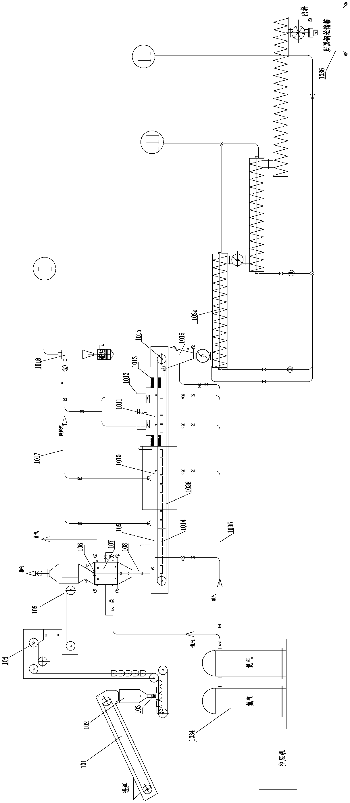 Method and system for cracking waste rubber