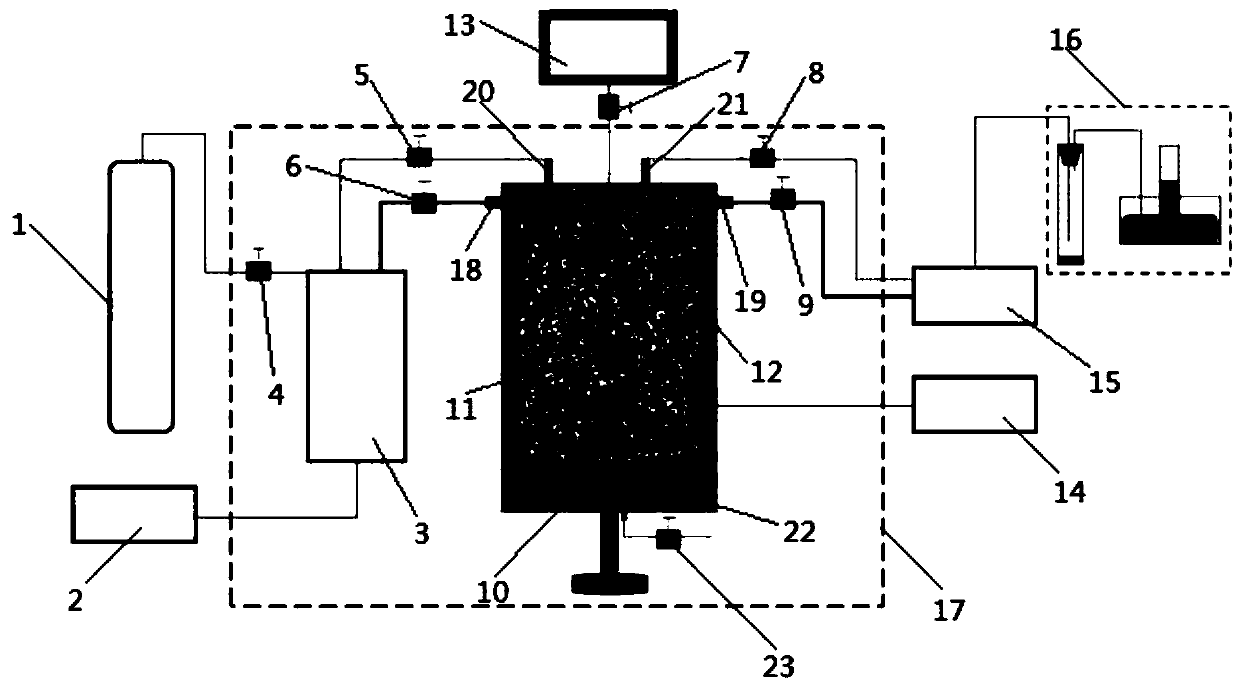 Experimental device for simulating substrate-crack static/dynamic imbibition and oil discharge and method of experimental device