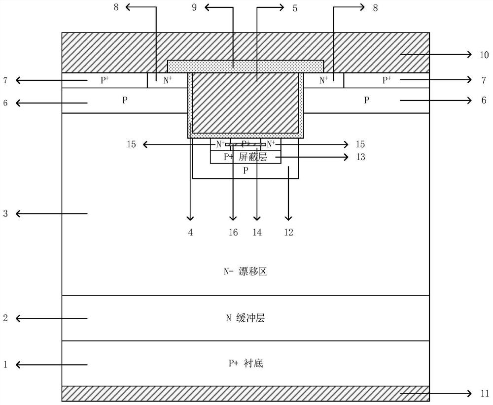 Multi-channel trench insulated gate bipolar transistor and manufacturing method thereof