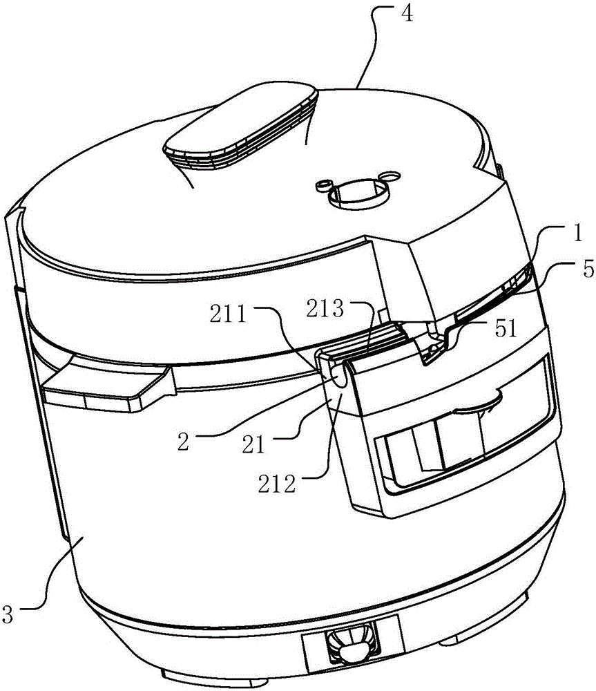 Pot lid connecting structure and pot