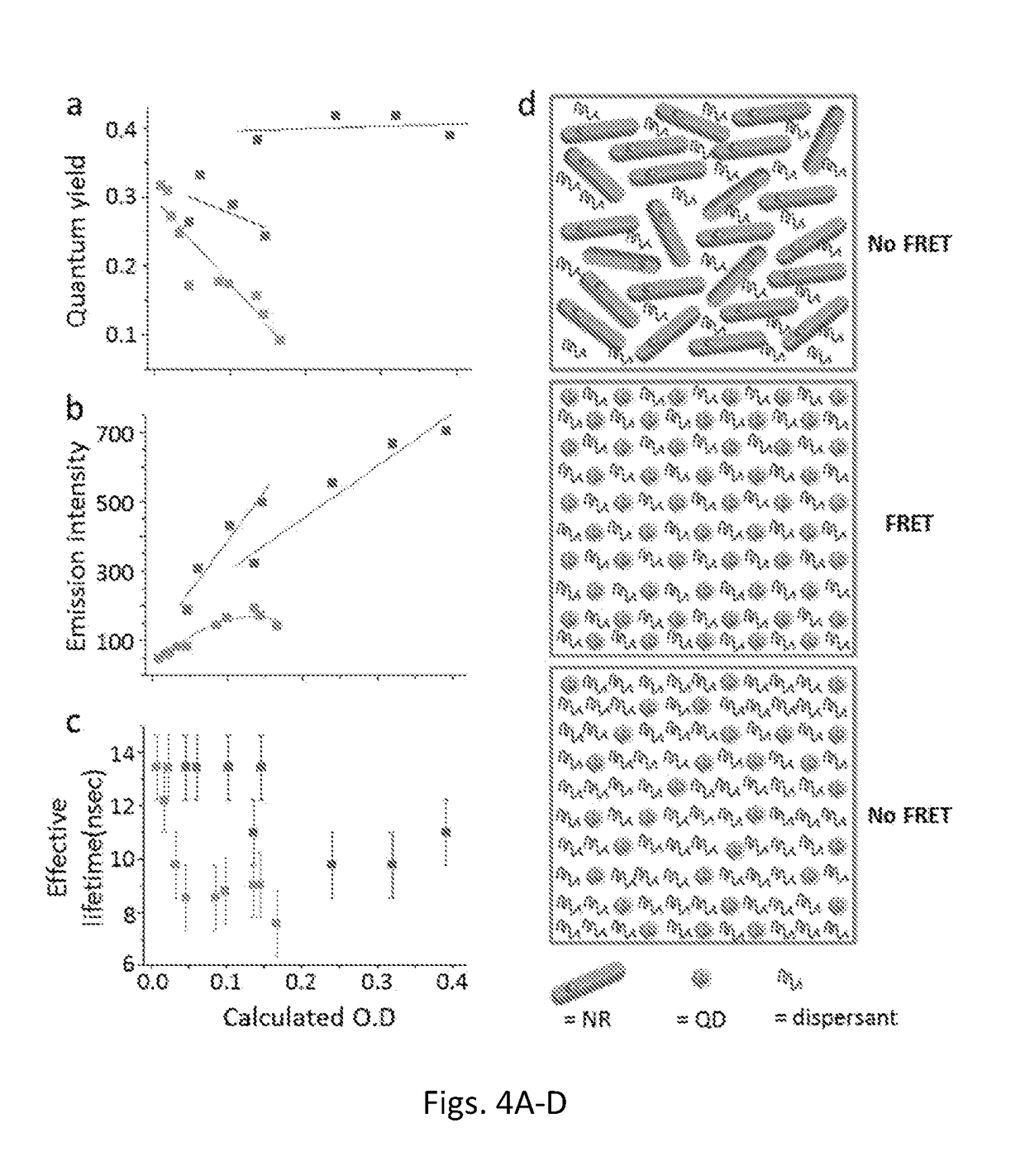 Patterns of fluorescent seeded nanorods