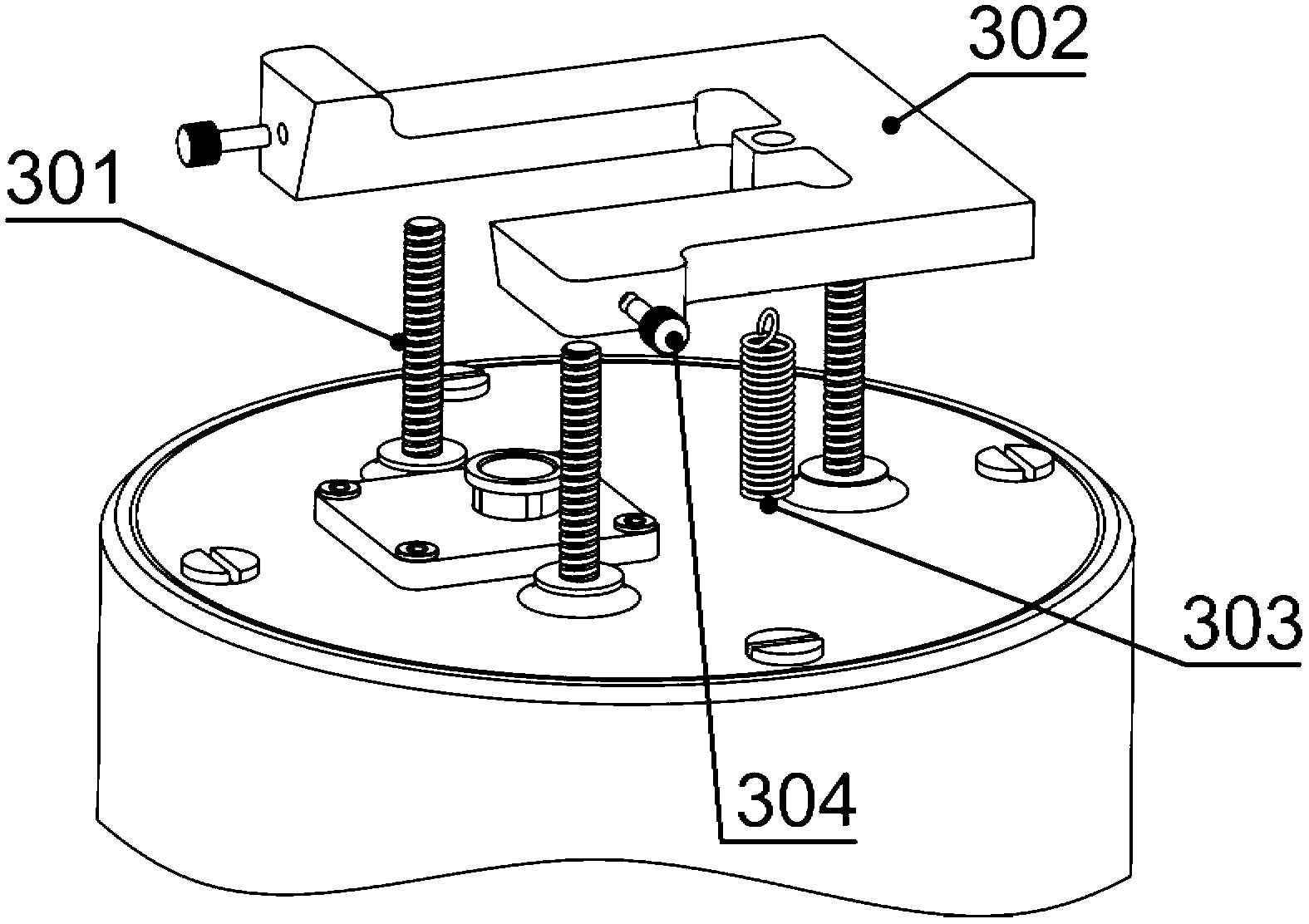 Device for testing nano scratch and friction stick-slip properties of film surfaces