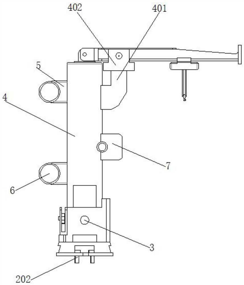 Fixed column type cantilever crane having ingenious folding and storing functions