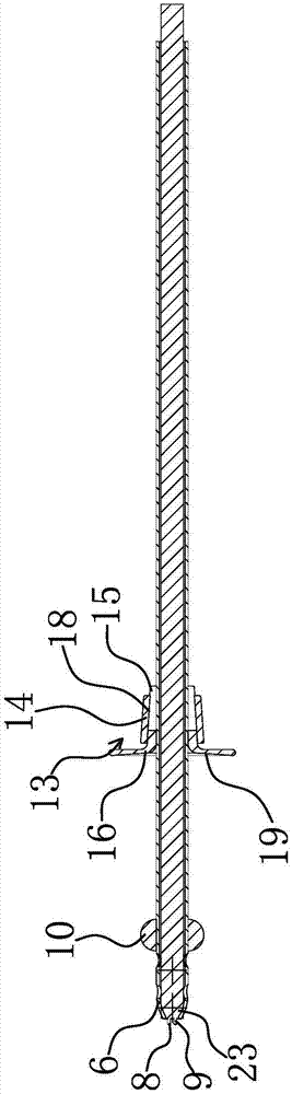 Visible self-locking fixed placer of cavity-closed drainage tube