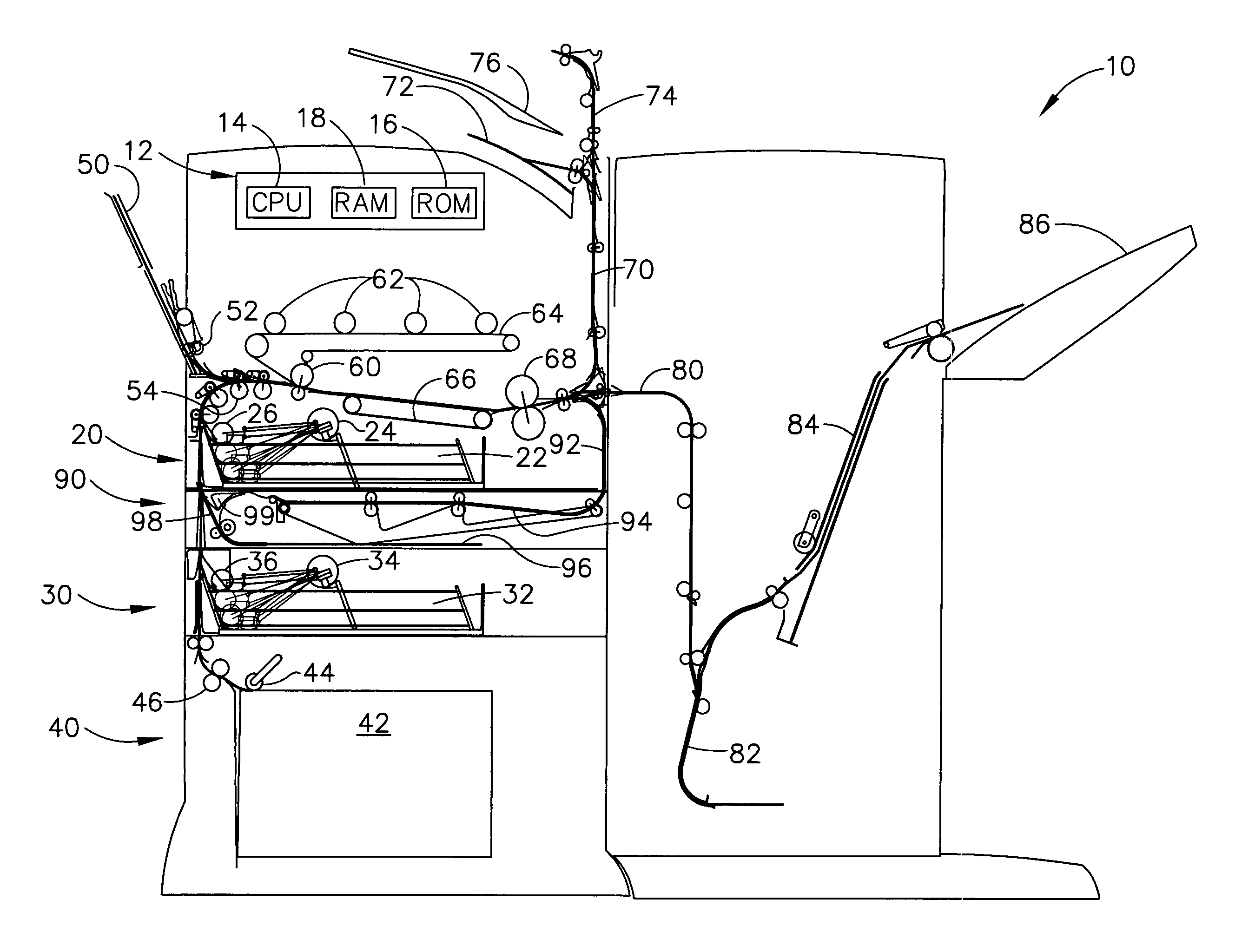 Method and apparatus for adhering sheets of print media together by use of toner in an electrophotographic printer